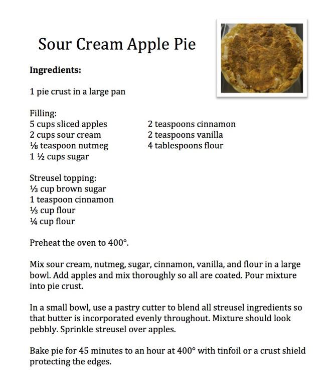 Sour Cream Apple Pie
