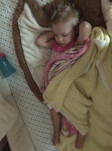 Sofia rests peacefully at nap time... all by herself!